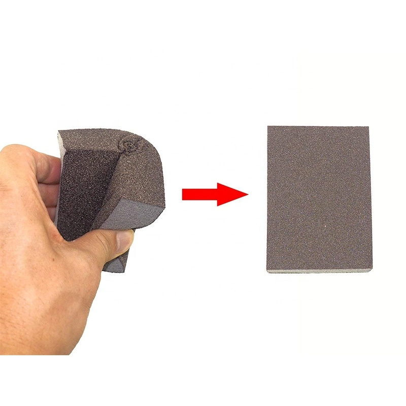 Factory Dust Free Metal Shell Edge Grinding Dry Sponge Abrasives Silicon Sanding Sponge Foam Pad Emery Paper