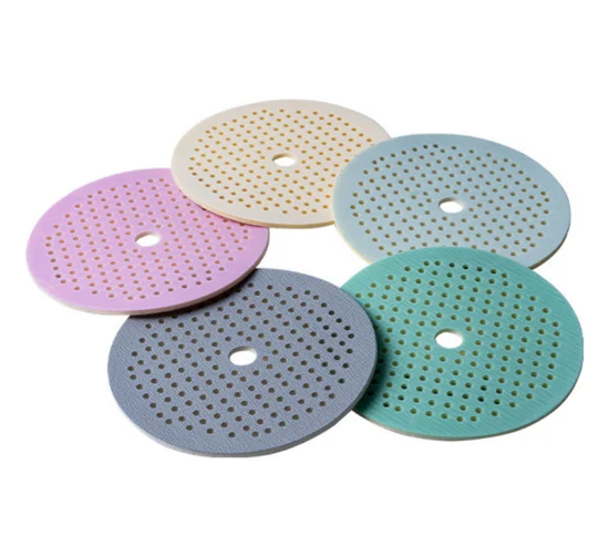 Personnalisé 6 pouces 150mm crochet boucle maille éponge de ponçage oxyde d'aluminium polissage peinture mousse abrasive disque de papier de verre