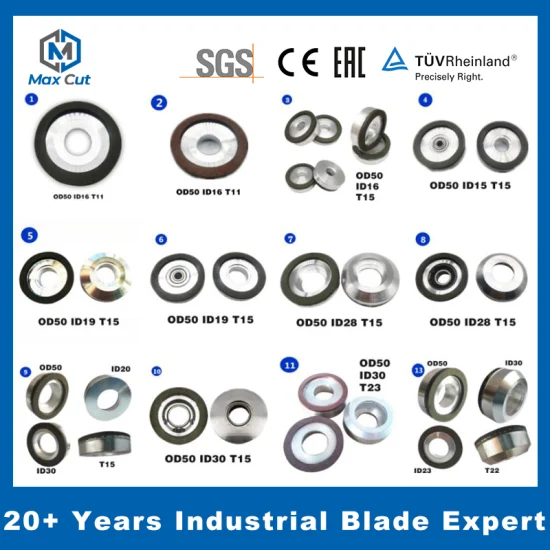 Outils abrasifs Meule diamant CBN pour couteau à lame de refendage de machine ondulée